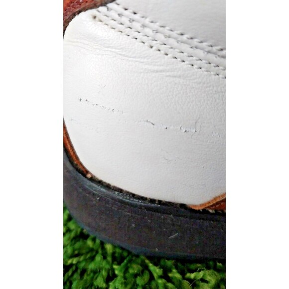 Florsheim Spikeless White/Brown Magneforce Golf Shoes Size 9.5 Men's - Picture 9 of 11